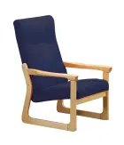 BE - 1 křeslo, koženka ROXA 5.55 - koženka tmavě modrá